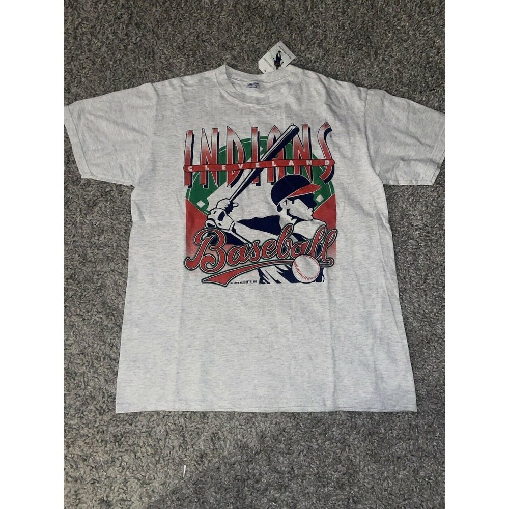Vintage 90’s Cleveland Indians Velva Sheen Shirt Size L